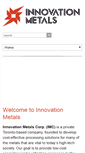Mobile Screenshot of innovationmetals.com