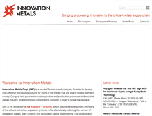Tablet Screenshot of innovationmetals.com